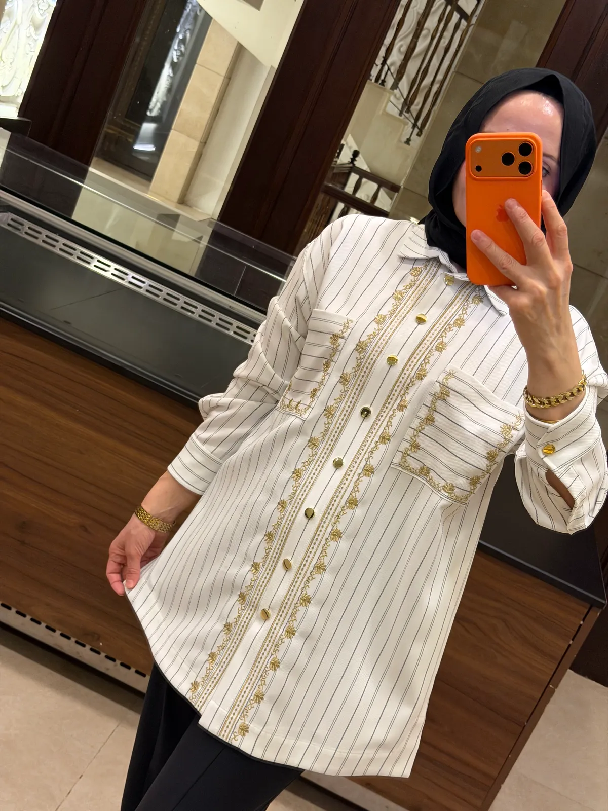 Ghisa Gold Detaylı Yeni Sezon Gömlek