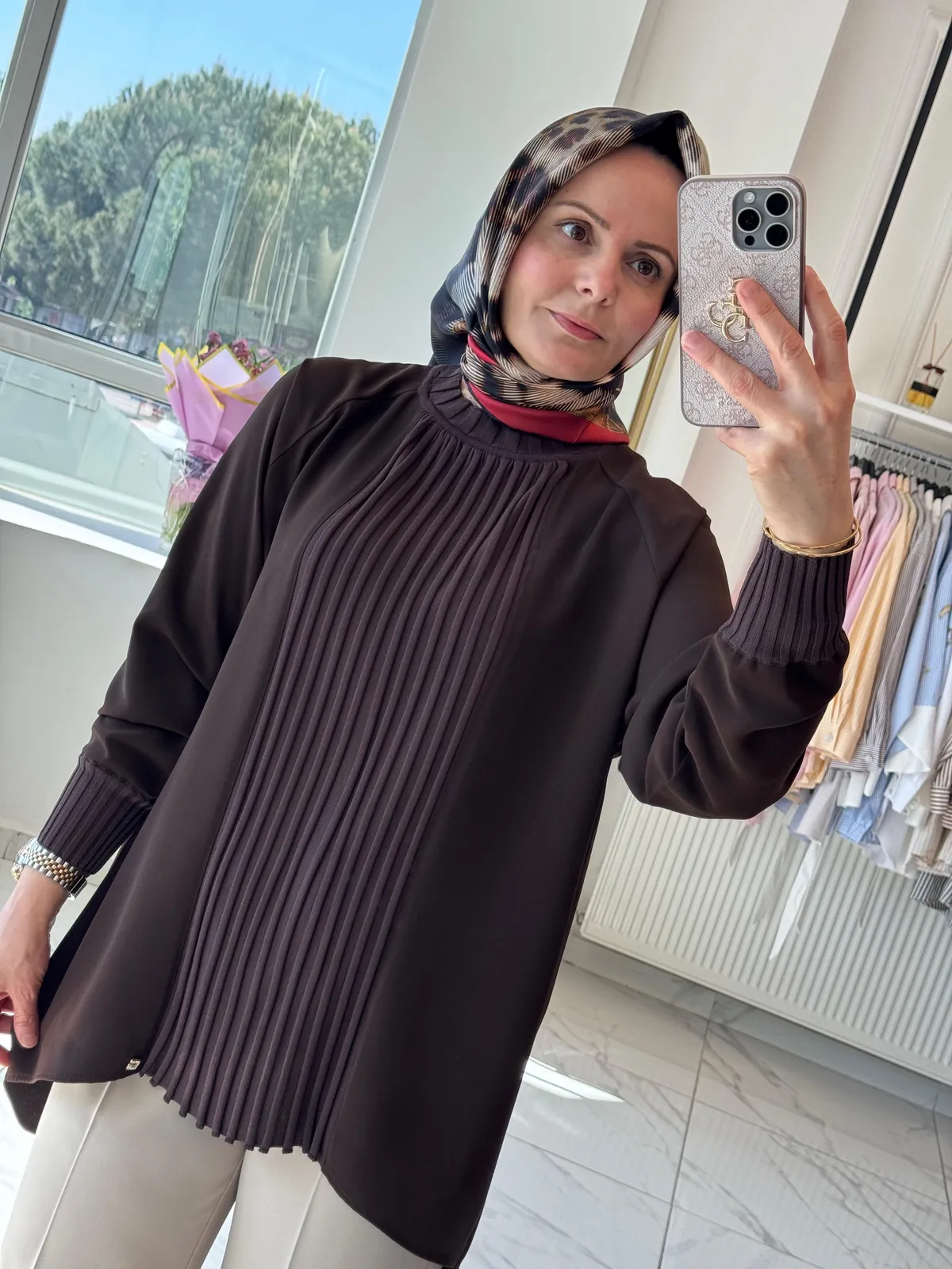 Ghisa Yeni Sezon tunik  - Kahverengi