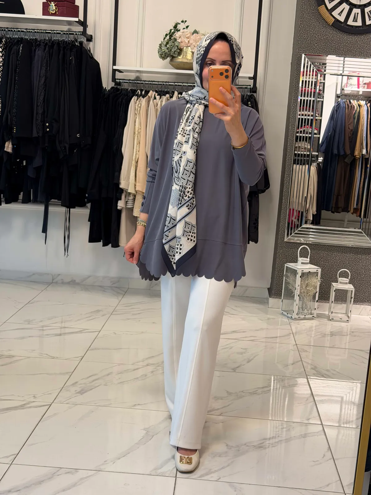 Lazer Kesim Tunik  - Antrasit