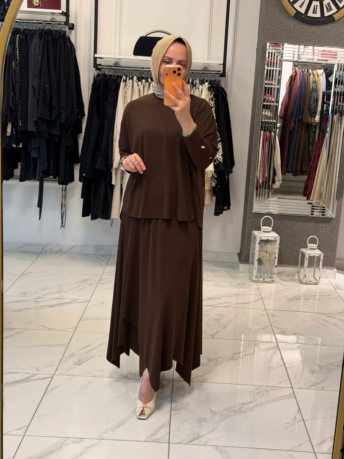 Penye Verev kesim etekli takım 