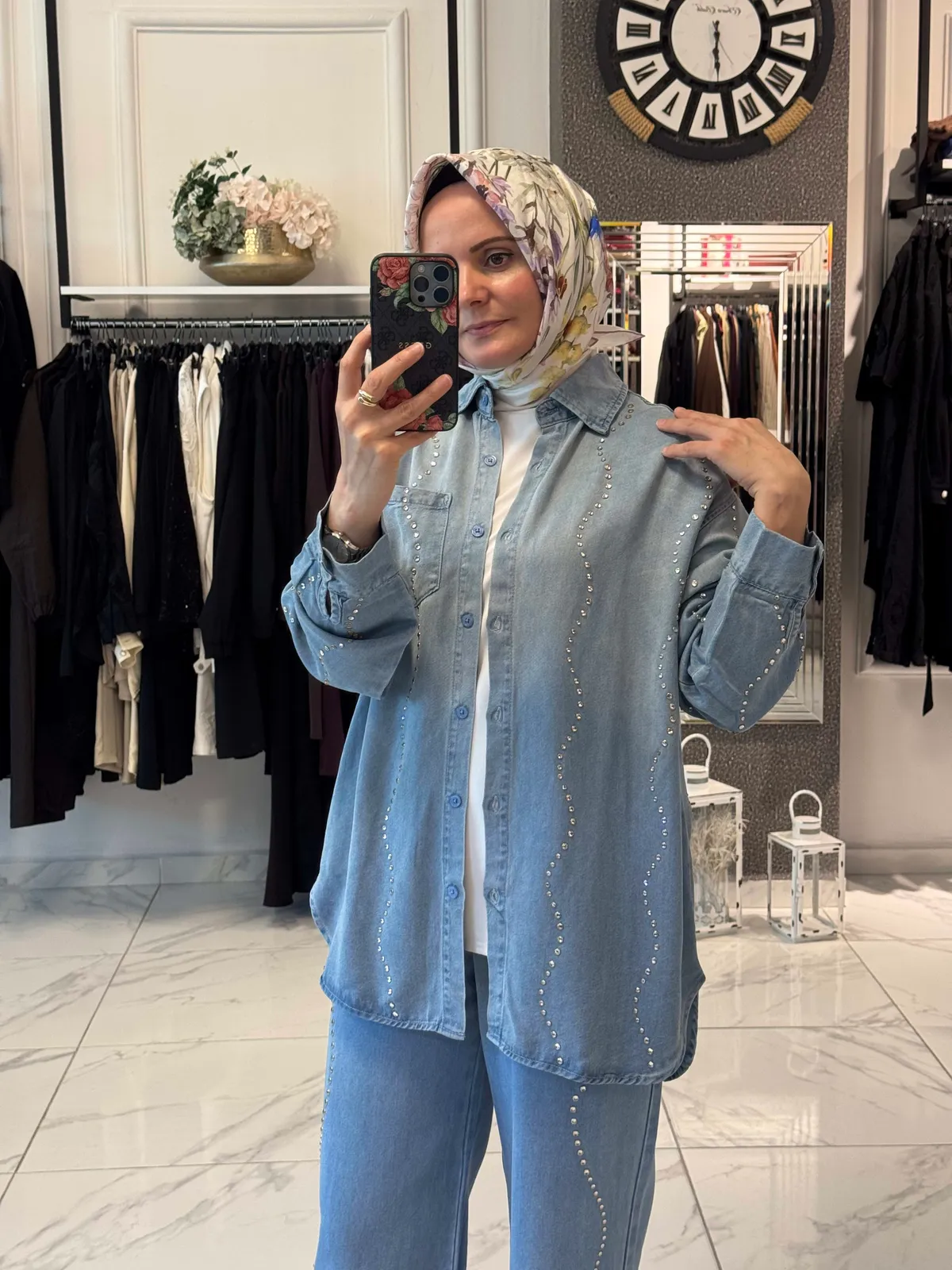 Yeni Sezon Denim Taşlı Takım