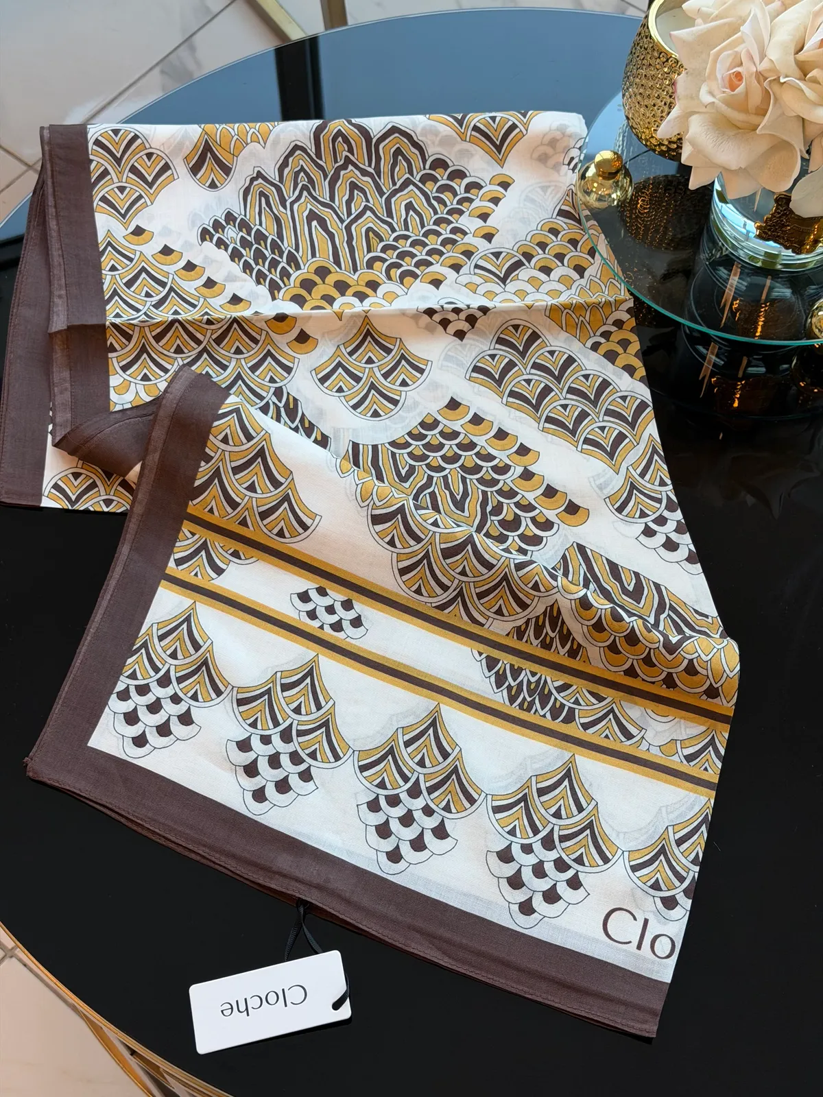 CLOCHE PALMA ŞAL - Kahverengi